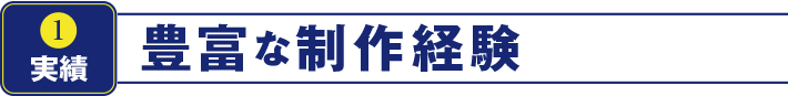 豊富な製作経験